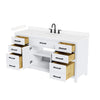 Custom image for White with Matte Black Trim / Carrara Cultured Marble / No Mirror