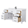 Custom image for White with Matte Black Trim / White Cultured Marble / No Mirror