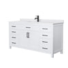 Custom image for White with Matte Black Trim / White Cultured Marble / No Mirror