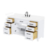 Custom image for White with Matte Black Trim / White Cultured Marble / No Mirror
