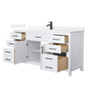 Custom image for White with Matte Black Trim / White Quartz / No Mirror