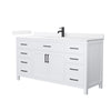 Custom image for White with Matte Black Trim / White Quartz / No Mirror