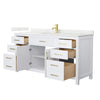 Custom image for White with Brushed Gold Trim / Giotto Quartz / No Mirror