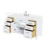 Custom image for White with Brushed Nickel Trim / Carrara Cultured Marble / No Mirror