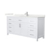 Custom image for White with Brushed Nickel Trim / Giotto Quartz / No Mirror