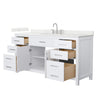 Custom image for White with Brushed Nickel Trim / Giotto Quartz / No Mirror
