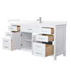 Custom image for White with Brushed Nickel Trim / White Quartz / No Mirror