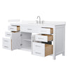 Custom image for White with Brushed Nickel Trim / White Quartz / No Mirror