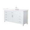 Custom image for White with Brushed Nickel Trim / White Quartz / No Mirror