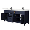 Custom image for Dark Blue with Matte Black Trim / Giotto Quartz / No Mirror