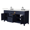 Custom image for Dark Blue with Matte Black Trim / Giotto Quartz / No Mirror