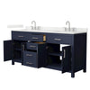 Custom image for Dark Blue with Brushed Nickel Trim / Giotto Quartz / No Mirror