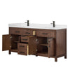 Custom image for Dark Walnut with Matte Black Trim / Carrara Cultured Marble / No Mirror