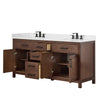 Custom image for Dark Walnut with Matte Black Trim / Carrara Cultured Marble / No Mirror