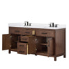 Custom image for Dark Walnut with Matte Black Trim / White Cultured Marble / No Mirror