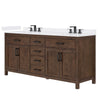 Custom image for Dark Walnut with Matte Black Trim / White Cultured Marble / No Mirror