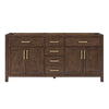 Custom image for Dark Walnut with Brushed Gold Trim / No Mirror