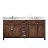 Custom image for Dark Walnut with Brushed Nickel Trim / Carrara Cultured Marble / No Mirror