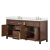 Custom image for Dark Walnut with Brushed Nickel Trim / White Quartz / No Mirror