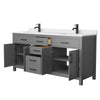 Custom image for Dark Gray with Matte Black Trim / White Cultured Marble / No Mirror