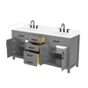 Custom image for Dark Gray with Matte Black Trim / White Cultured Marble / No Mirror