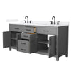 Custom image for Dark Gray with Matte Black Trim / White Quartz / No Mirror