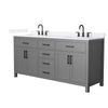 Custom image for Dark Gray with Matte Black Trim / White Quartz / No Mirror