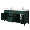 Custom image for Green with Brushed Nickel Trim / Giotto Quartz / No Mirror