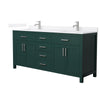 Custom image for Green with Brushed Nickel Trim / White Quartz / No Mirror