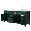 Custom image for Green with Brushed Nickel Trim / White Quartz / No Mirror