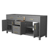 Custom image for Dark Gray with Brushed Gold Trim / No Mirror