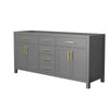 Custom image for Dark Gray with Brushed Gold Trim / No Mirror