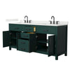Custom image for Green with Matte Black Trim / Giotto Quartz / No Mirror