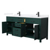 Custom image for Green with Matte Black Trim / White Quartz / No Mirror