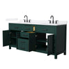 Custom image for Green with Matte Black Trim / White Quartz / No Mirror