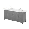 Custom image for Dark Gray with Brushed Nickel Trim / Carrara Cultured Marble / No Mirror