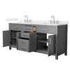 Custom image for Dark Gray with Brushed Nickel Trim / Giotto Quartz / No Mirror