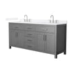 Custom image for Dark Gray with Brushed Nickel Trim / White Quartz / No Mirror