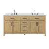 Custom image for Whitewashed Oak with Matte Black Trim / Carrara Cultured Marble / No Mirror