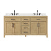 Custom image for Whitewashed Oak with Matte Black Trim / Giotto Quartz / No Mirror