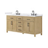 Custom image for Whitewashed Oak with Matte Black Trim / White Cultured Marble / No Mirror