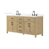 Custom image for Whitewashed Oak with Matte Black Trim / White Quartz / No Mirror