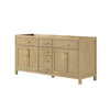 Custom image for Whitewashed Oak with Brushed Gold Trim / No Mirror