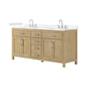 Custom image for Whitewashed Oak with Brushed Nickel Trim / Carrara Cultured Marble / No Mirror