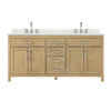 Custom image for Whitewashed Oak with Brushed Nickel Trim / Giotto Quartz / No Mirror