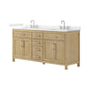 Custom image for Whitewashed Oak with Brushed Nickel Trim / Giotto Quartz / No Mirror