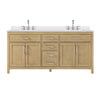 Custom image for Whitewashed Oak with Brushed Nickel Trim / White Cultured Marble / No Mirror