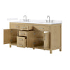 Custom image for Whitewashed Oak with Brushed Nickel Trim / White Quartz / No Mirror