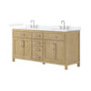 Custom image for Whitewashed Oak with Brushed Nickel Trim / White Quartz / No Mirror