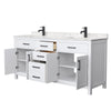 Custom image for White with Matte Black Trim / Carrara Cultured Marble / No Mirror
